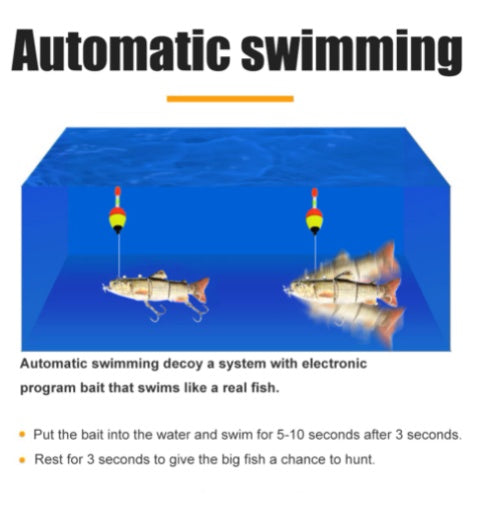 New Luya Bait Automatic Swimming Electronic Fish 130mm 42g Propeller Intelligent Fishing Bait