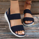 Casual sandals for women in summer, thick-soled wedge heels, fish-mouth loose and tight one-strap