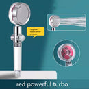 Rotating Shower Head with Rotating 360 Degrees Small Fan ABS Rain High Pressure Spray Nozzle