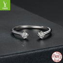 Simple and exquisite moissanite open ring is fashionable, versatile and stackable. s925 sterling silver ring
