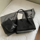 Women's suede single-shoulder high-end large-capacity tote bag