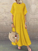 European American Podot small fresh large size women's dress