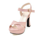 Women's sandals with thick high heels