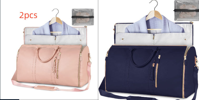 Large Capacity Travel Duffle Bag Women's Handbag Folding Suit Waterproof Bag