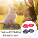 Rubber Foldable Double Pet Feeding Pets Supplies Dog Cat Bowls