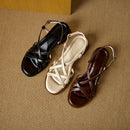 Hand-grabbed cowhide molded sole genuine leather Roman sandals