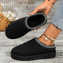 Autumn and winter lace national fashion snow boots large size women's shoes thick cotton shoes