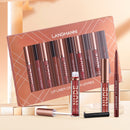 12 Pcs Set 6 Matte Lipstick 6 Lip Liner Pens Waterproof Long Lasting Matte Lipstick