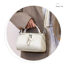 Genuine leather women's bag, Boston bag, commuter handbag, top layer cowhide crossbody bag