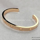 K Family Fine thick-plated 18K gold, wide version, narrow version, full diamond, six diamonds bracelet,