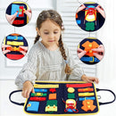Children's Busy Board Dressing Buttoning Learning Baby Early Education Preschool Sensory Learning Toy