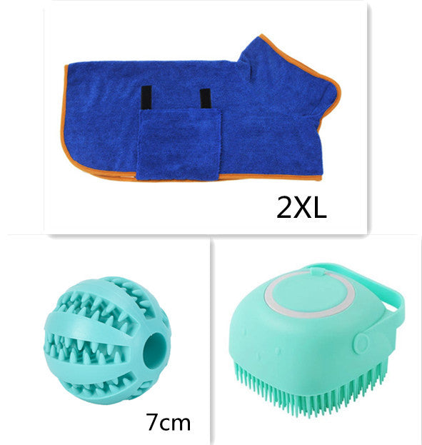 Silicone Dog Cat Bath Massage Gloves Brush