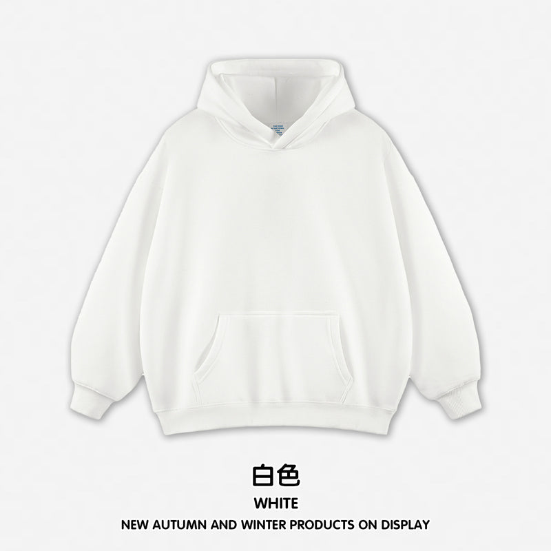 RS men's | autumn and winter hoodie plus fleece hoodie men's American fashion hoodie men's and women's Bajia hoodie