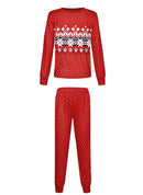 European American Christmas printed pajama set