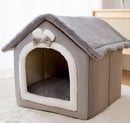 Foldable Dog Cat Pet Bed House Villa Sleep Kennel Removable Nest Warm Encloser