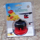 Fine Iron Knife Sharpener with Fixed Sucker Stone