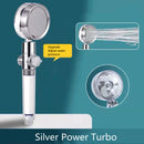 Rotating Shower Head with Rotating 360 Degrees Small Fan ABS Rain High Pressure Spray Nozzle