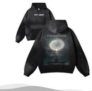 American streetwear patterned digital printed hooded sweatshirt for men