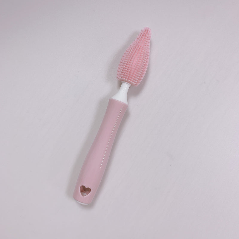 Baby Silicone Baby Bottle Brush Straw Scrubbing Cleaning