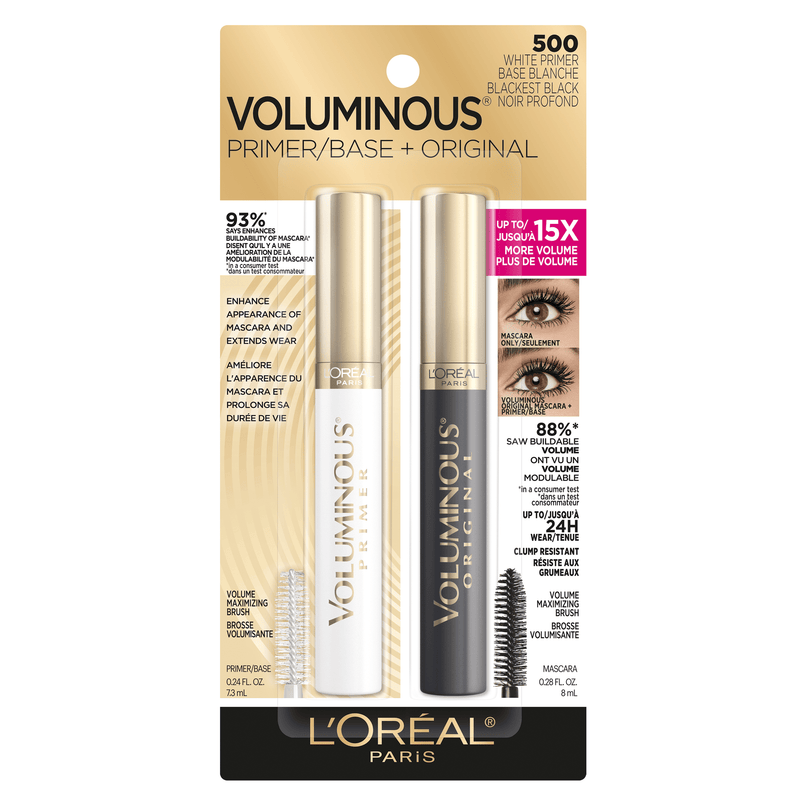 L'Oreal Paris Voluminous Primer Base Mascara, Blackest Black