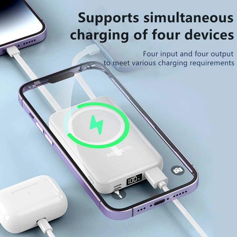 Wireless Portable 4 in 1 Magnetic Power Bank