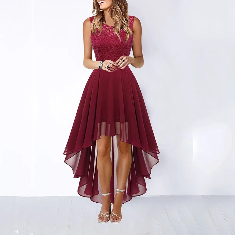 Women's Elegant Solid Slim Tank Skirt Dress