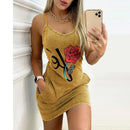 Women Sexy Sleeveless O-Neck Pajamas Dress