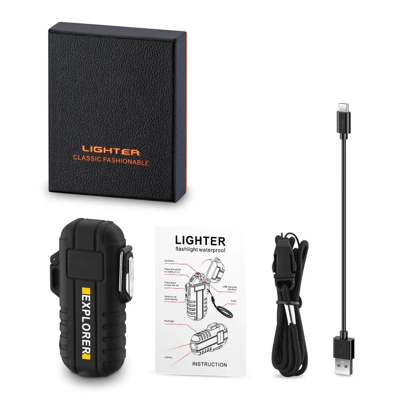 Waterproof Plasma Lighter with Flashlight