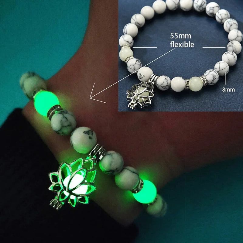 Natural Yoga Healing Stone Glow Bracelet