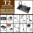 Stainless Steel Kitchen Waterfall Touch Sink