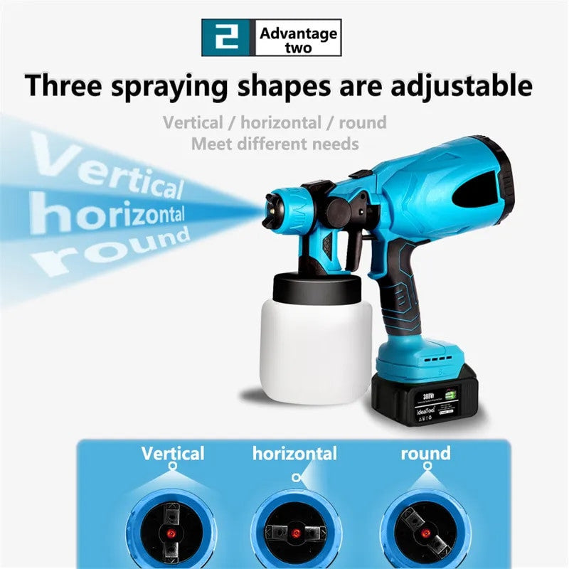 800ML High Power Cordless Electric Spray Gun