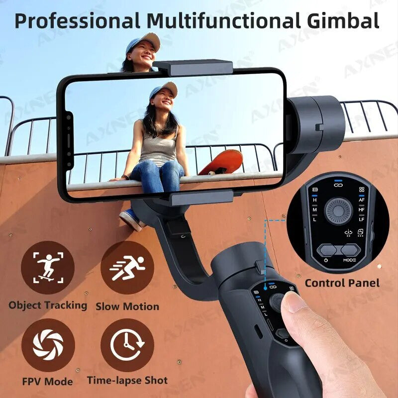 F10 3-Axis Gimbal Smartphone Stabilizer Selfie Stick