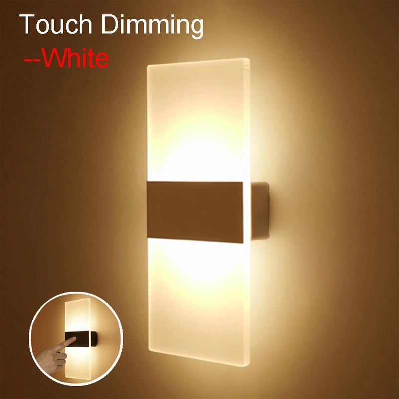 USB Recharge Touch Motion Sensor Wall Lamp