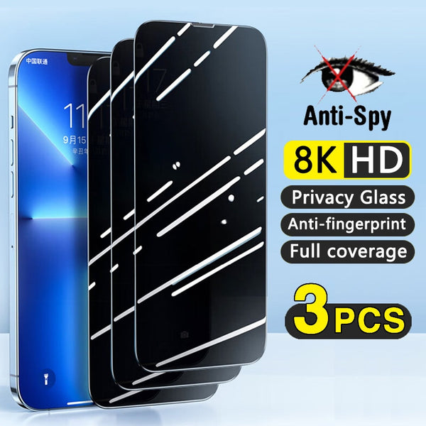 3pcs Anti Spy iPhone Max Full Screen Protector