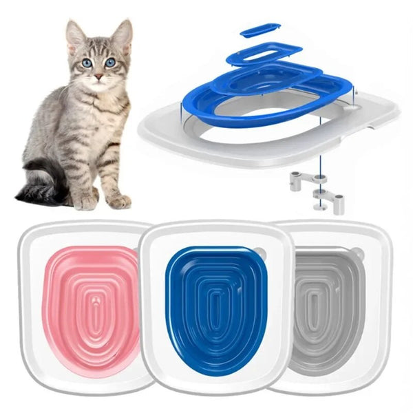 Plastic Reusable Cat Potty Toilet Training Kit