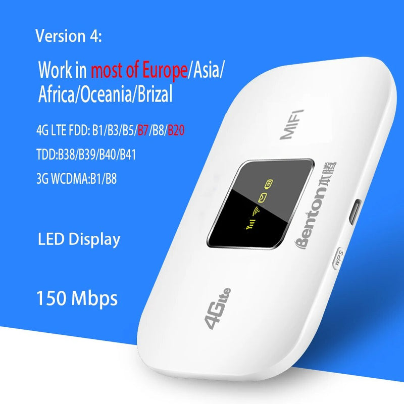 Mini Benton 4G Lte Wifi Portable Wireless Router