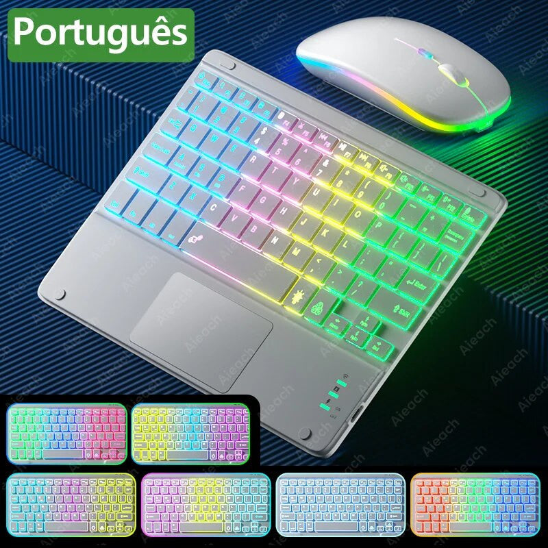 Rechargeable Wireless Bluetooth Keyboard with Touchpad