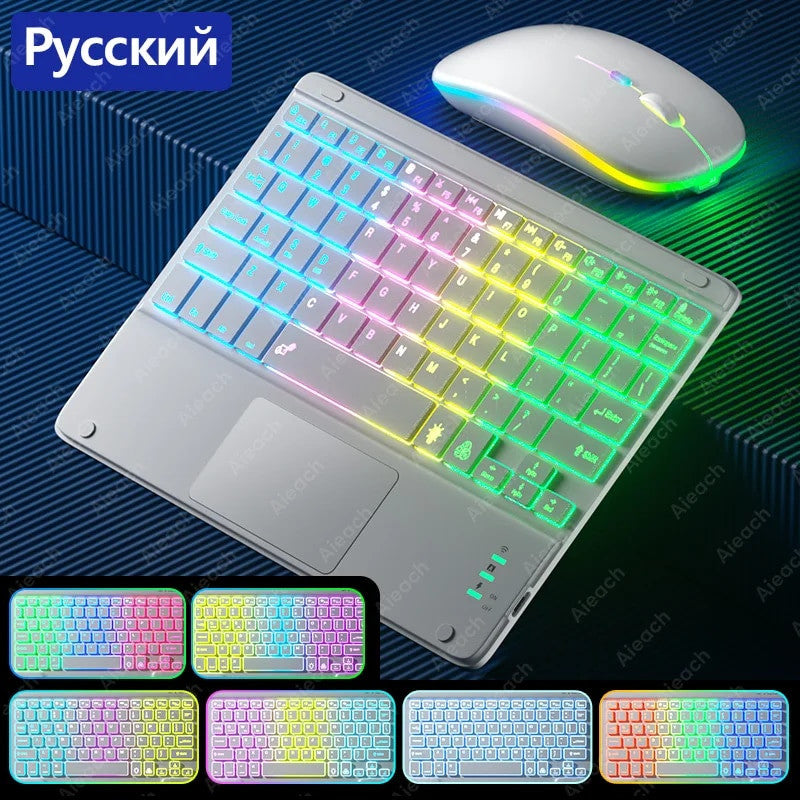 Rechargeable Wireless Bluetooth Keyboard with Touchpad