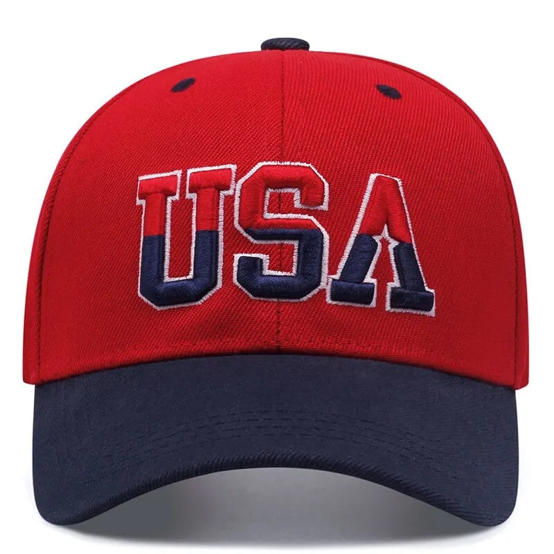 USA Embroidered Fashion Fastball Classic Caps