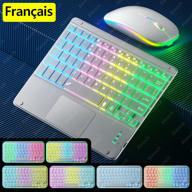 Rechargeable Wireless Bluetooth Keyboard with Touchpad