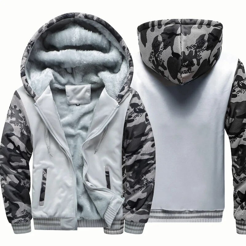 Men's Winter Camouflage Thicken Hooded Jackets