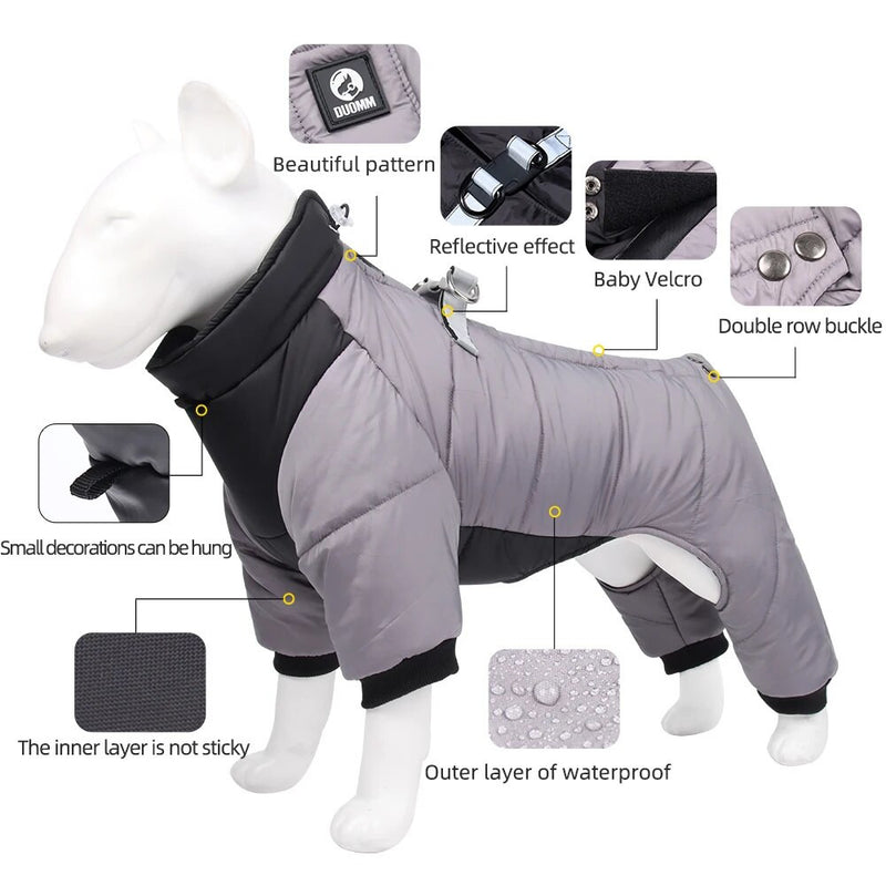 Winter Warm Dog Jacket Reflective Coat