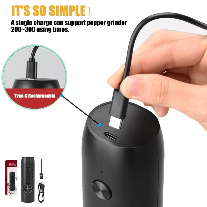 Rechargeable Automatic Salt And Pepper USB Grinder