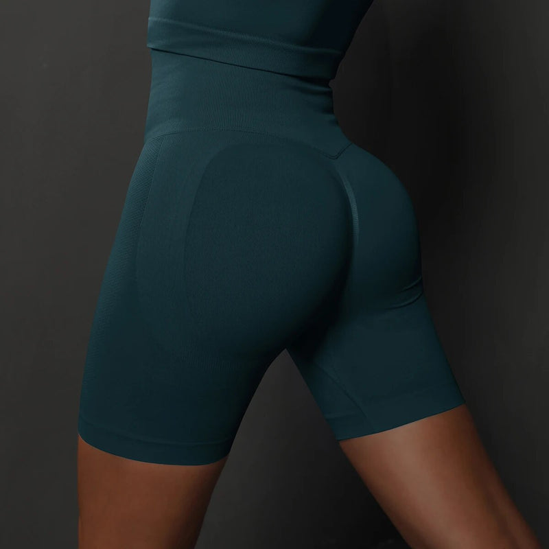 Seamless Women High Waist Yoga Shorts