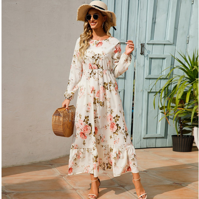 Spring Summer Women Maxi Casual Dress