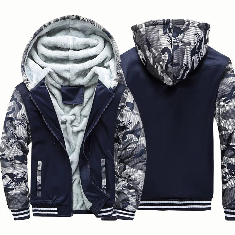 Men's Winter Camouflage Thicken Hooded Jackets