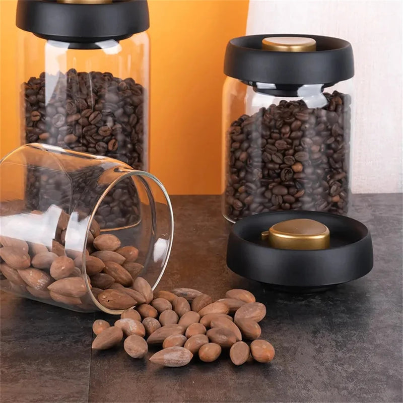 Coffee Beans Vacuum Sealed Glass Storage Tank