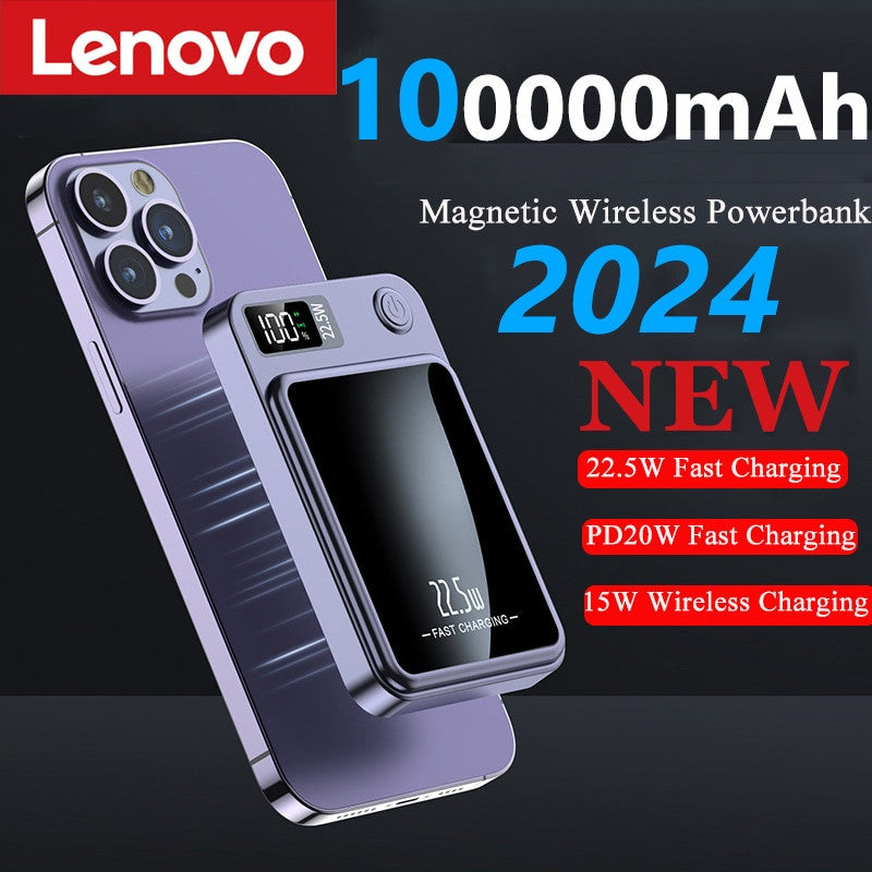 Portable Lenovo 30000mAh Fast Charge Power Bank