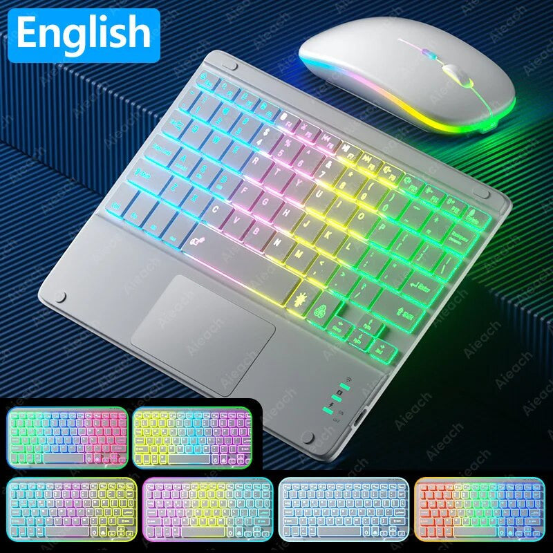 Rechargeable Wireless Bluetooth Keyboard with Touchpad