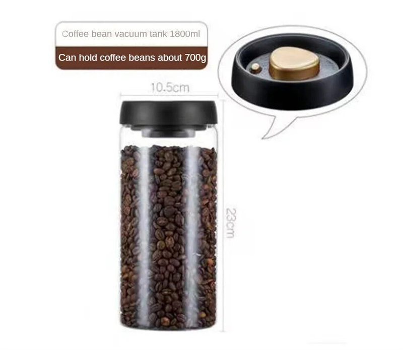 Coffee Beans Vacuum Sealed Glass Storage Tank